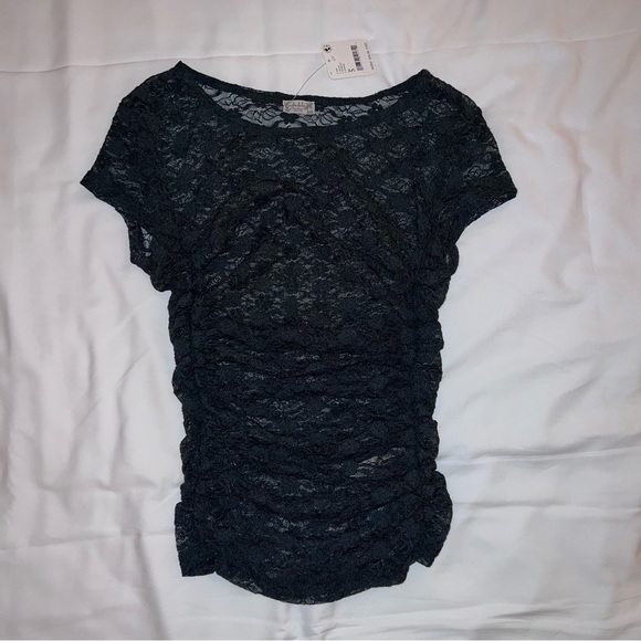 FREE PEOPLE keep it simple lace baby TEE - Picture 3 of 5